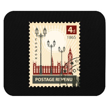 Discover london stamp Mouse Pads