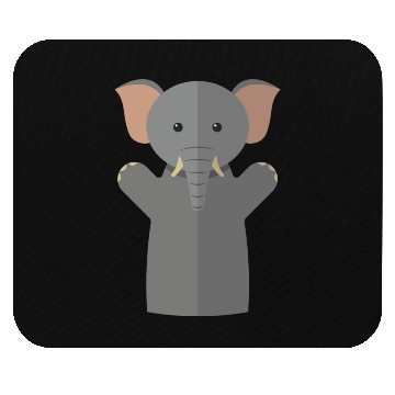 Discover Hand puppet elephant Mouse Pads