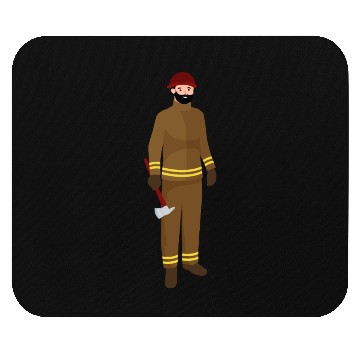 Discover fire fighter Mouse Pads