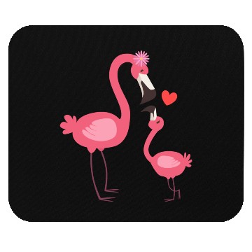 Discover flamingo family Mouse Pads
