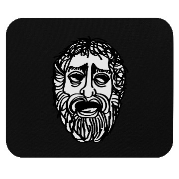Discover greek mask Mouse Pads