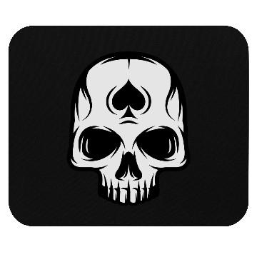 Discover spade skull Mouse Pads
