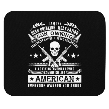 Discover Beer Drinking Meat Eating Gun Owning Mouse Pads