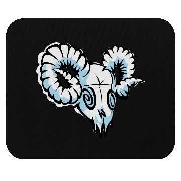 Discover aries skull Mouse Pads