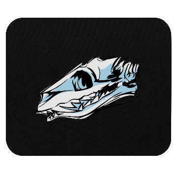 Discover dog skull Mouse Pads