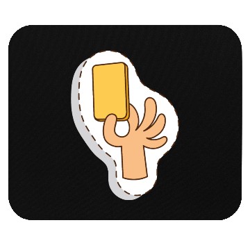 Discover Football referee yellow card Mouse Pads