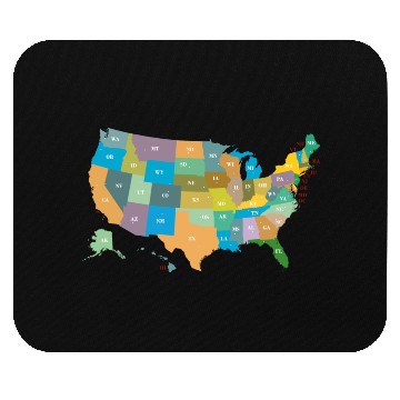 Discover US States Mouse Pads