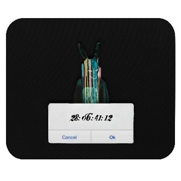 Discover DONNIE DARKO COUNT DOWN TIME ALERT WITH BUNNY MAN Mouse Pads