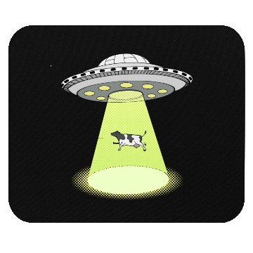 Discover ufo cow Mouse Pads