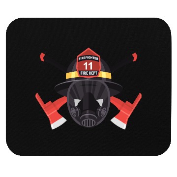 Discover firefighter helmet Mouse Pads