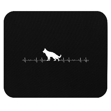 Discover German Shepherd - German Shepherd Heartbeat Mouse Pads