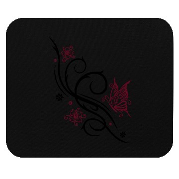Discover Cherry Blossoms with Butterfly Ornament Mouse Pads