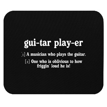 Discover Guitar - guitar player dictionary Mouse Pads
