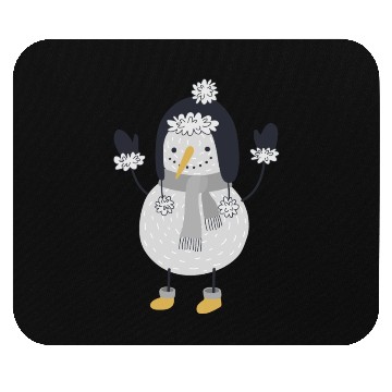 Discover snowman Mouse Pads