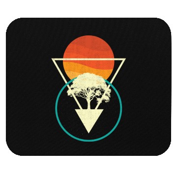 Discover Nature Geometric, Sun Tree Geometric Mouse Pads