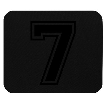 Discover Number 7 seven college style font Mouse Pads