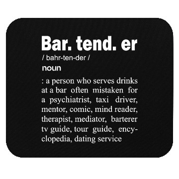 Discover Bartender - Bartender Definition Mouse Pads