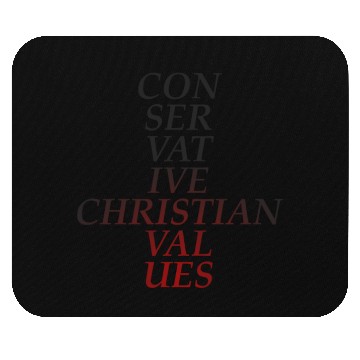 Discover Conservative Christian Values (Red Tint) Mouse Pads