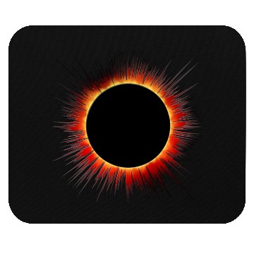 Discover Solar Eclipse Flare Burst Cartoon Mouse Pads