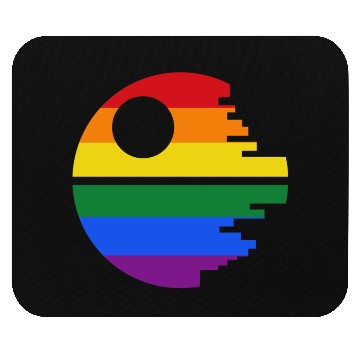 Discover Rainbow Death Star Mouse Pads