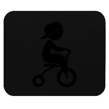 Discover Boy Riding His Tricycle Mouse Pads