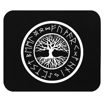 Discover Viking - Yggdrasil Tree of Life with Norse Rune Mouse Pads