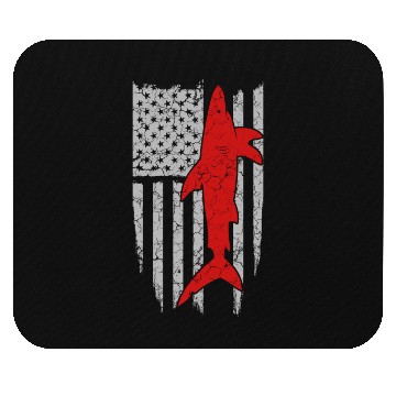 Discover Shark flag Mouse Pads for American