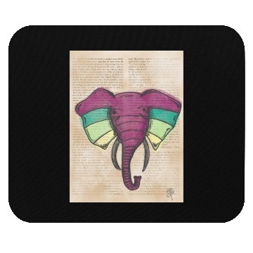 Discover Elephant Water Color Face Mouse Pads