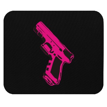 Discover Pink gun Mouse Pads
