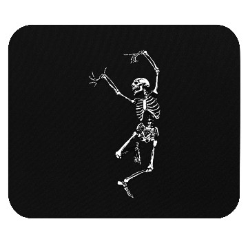 Discover skleton dance white Mouse Pads
