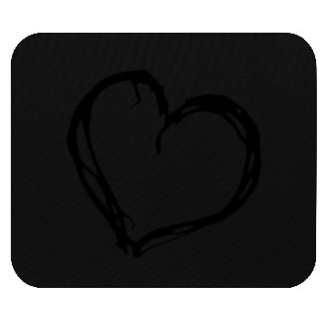 Discover black heart Mouse Pads