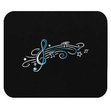 Discover Treble Clef with Stars and Notes Mouse Pads