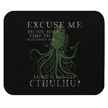 Discover Lord & Savior Cthulhu Funny Lovecraft Vintage Mouse Pads