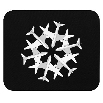Discover Airplane Snowflake Christmas Mouse Pads