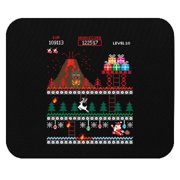 Discover Santa vs Krampus: Merry 8-bit Christmas Mouse Pads