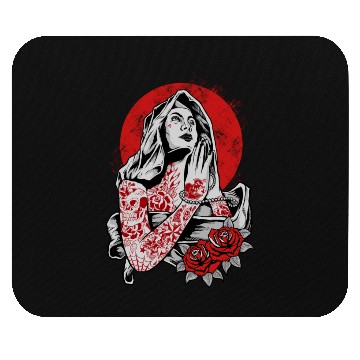 Discover Virgin Mary Tattoo Mouse Pads