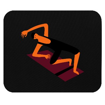Discover yoga pose Mouse Pads