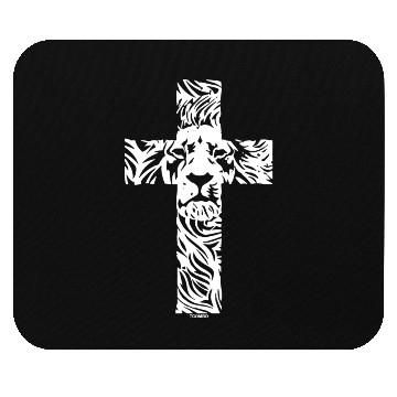 Discover Lion Cross Religious Christian Rasta Mouse Pads