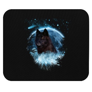 Discover Black Wolf Bl Moon Full Scape Mouse Pads