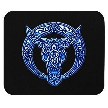 Discover Blue Celtic Bull Mouse Pads