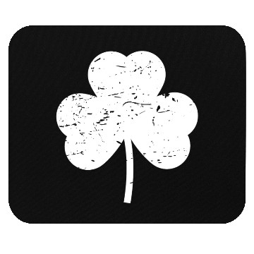 Discover Shamrock white distressed Mouse Pads