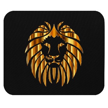 Discover Gold Lion Design Mouse Pads