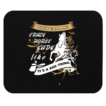 Discover Crazy Horse Lady Mouse Pads