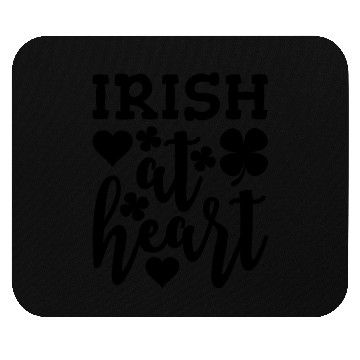 Discover Irish At Heart Black Mouse Pads