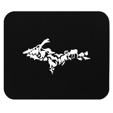 Discover UP animals in white Mouse Pads