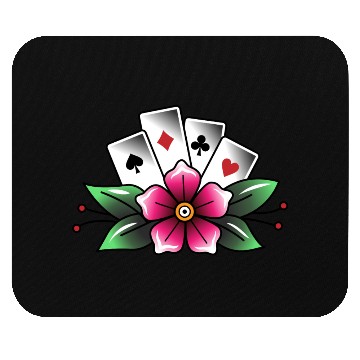 Discover Flower gambler tattoo Mouse Pads