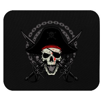 Discover Ahoy Buccaneers Avast Ye motif of Pirate Skull Mouse Pads
