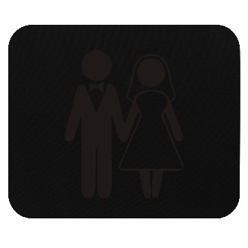 Discover Bride And Groom Silhouette Mouse Pads