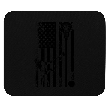 Discover Player Lacrosse Flag Mouse Pads
