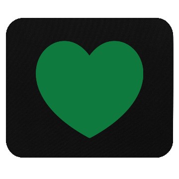 Discover Dark Green Heart Mouse Pads